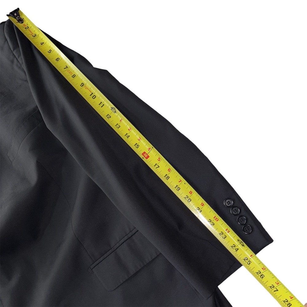Zegna Cloth Saks Fifth Avenue 50R Black Wool Silk Sport Coat Made in Italy - Picture 5 of 10